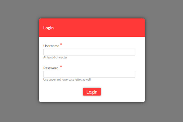 Login form in html with css